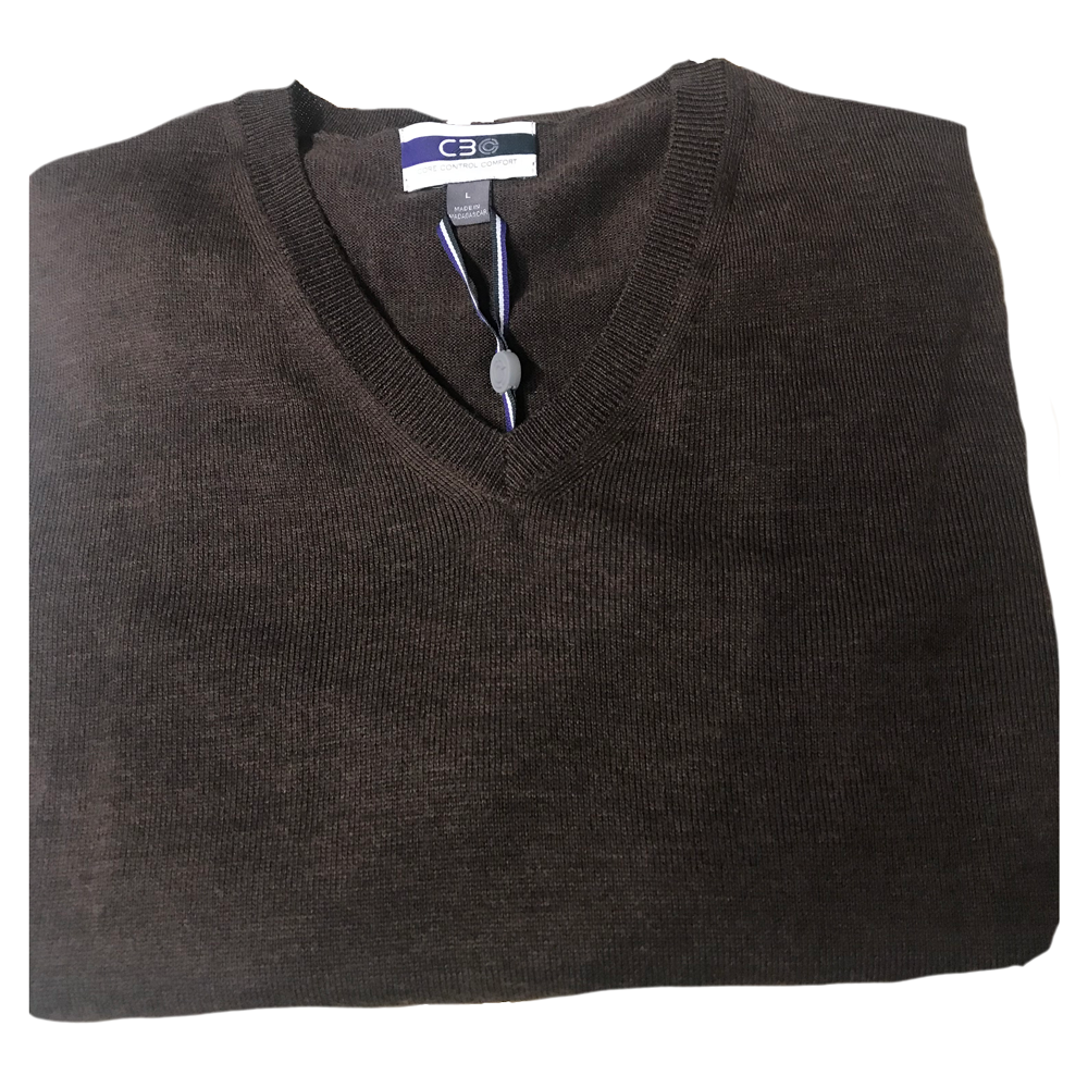 Taupe v 2025 neck sweater