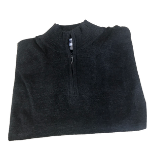 Charcoal 1/4 Zip Merino Wool Sweater C3 Natural Performance