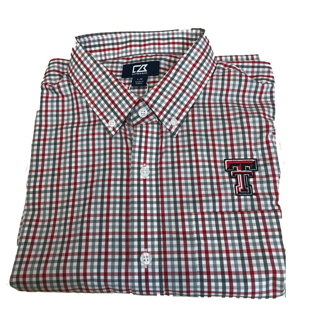 Cutter & Buck Texas Tech - Red & Grey Plaid